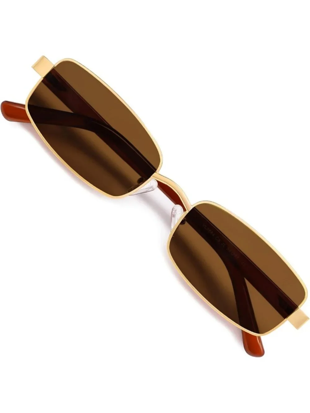 Retro Polarized Rectangle Sunglasses for Women & Men - 90s Vintage Slim Frame